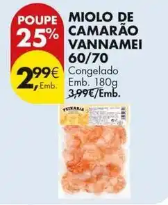 Pingo Doce Miolo de camarao vannamei promoção
