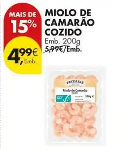 Pingo Doce Miolo de camarão cozido promoção