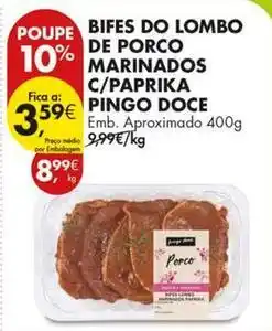 Pingo Doce Pingo doce - bifes do lombo de porco marinados c/paprika promoção