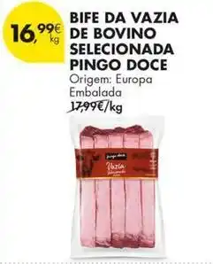 Pingo Doce Pingo doce - bife da vazia de bovino selecionada promoção