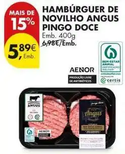 Pingo Doce Pingo doce - hambúrguer de novilho angus promoção