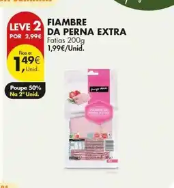 Pingo Doce Fiambre da perna extra promoção