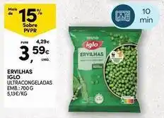 Continente Bom dia Iglo - ervilhas promoção