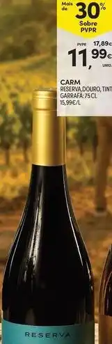 Continente Bom dia Carm - carm reserva douro tinto promoção