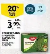 Continente Bom dia Iglo - esparregado s/gluten espinafre promoção