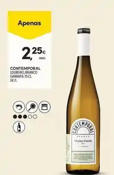 Continente Bom dia Contemporal - idureiro branco garrafa promoção