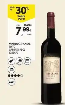Continente Bom dia Vinha grande - tinto promoção