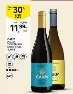 Continente Bom dia Carm - carm reserva tinto promoção