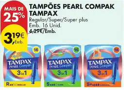 Pingo Doce Tampões pearl compak tampax promoção