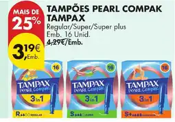 Pingo Doce tampões pearl compak tampax promoção