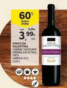 Continente Bom dia Valentina - vinha da cabernet sauvignon, peninsula de setubal, tinto promoção