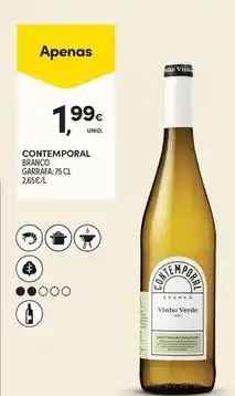 Continente Bom dia Contemporal - branco garrafa promoção
