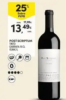 Continente Bom dia Post scriptum - tinto promoção