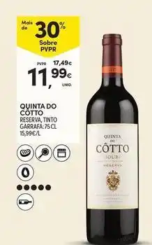 Continente Bom dia Quinta do carmo - cotto reserva, tinto garrafa promoção