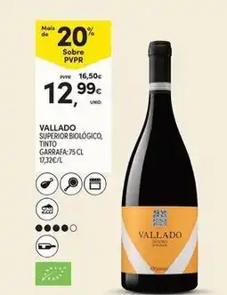 Continente Bom dia Vallado - superior biologico, tinto garrafa-75cl promoção