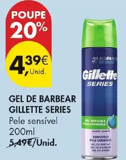 Pingo Doce Gel de barbear gillette series promoção