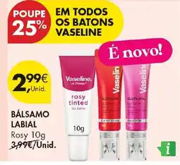 Pingo Doce Bálsamo labial Vaseline Rosy 10g promoção