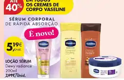 Pingo Doce Vaseline loção sérum promoção