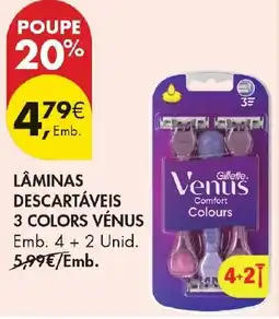 Pingo Doce Lâminas descartáveis 3 colors vénus promoção