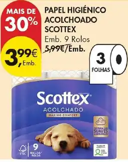 Pingo Doce Papel higiênico acolchoado scottex promoção