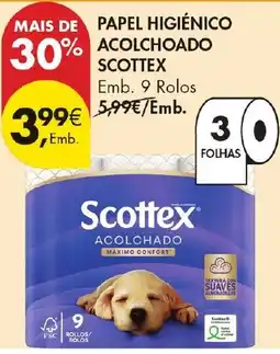 Pingo Doce Papel higiênico acolchoado scottex promoção