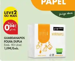 Pingo Doce Guardanapos folha dupla pingo doce promoção
