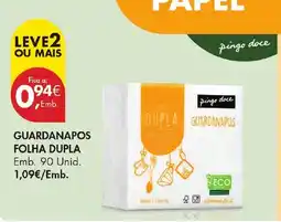 Pingo Doce Guardanapos folha dupla pingo doce promoção