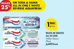 Pingo Doce Aquafresh pasta de dentes all in one hálito fresco promoção
