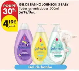 Pingo Doce Gel de banho johnson's baby promoção