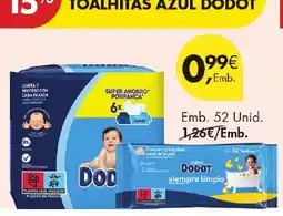 Pingo Doce Toalhitas azul dodot promoção