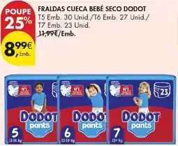 Pingo Doce Fraldas cueca bebê seco dodot promoção