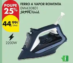 Pingo Doce ferro a vapor rowenta promoção