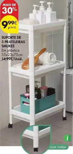Pingo Doce suporte de 3 prateleiras smukee promoção