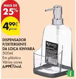 Pingo Doce dispensador p/detergente da loiça kinvara promoção