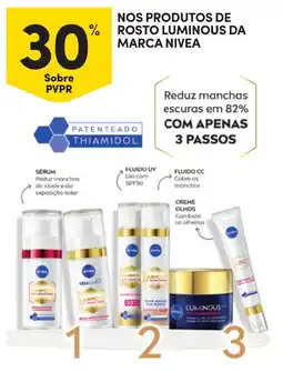 Continente Nos produtos de rosto luminous da marca nivea promoção