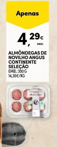 Continente almôndegas de novilho angus continente seleção promoção