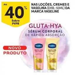 Continente Vaseline gluta-hya sérum corporal de rápida absorção promoção
