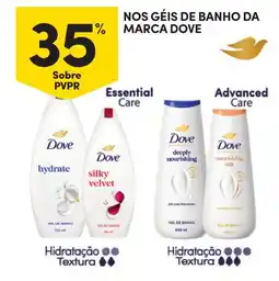 Continente Géis de banho da marca dove promoção