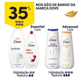 Géis de banho da marca dove