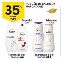 Continente Nos géis de banho da marca dove promoção