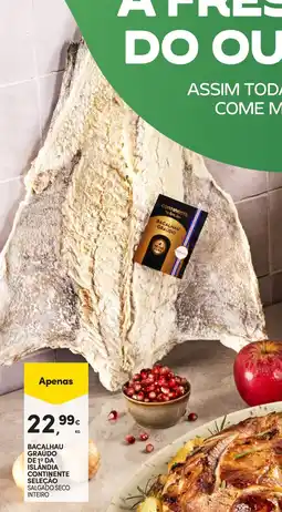 Continente Bacalhau graúdo de 1º da islandia continente seleçao promoção
