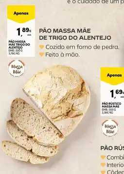 Continente Pão massa mãe de trigo do alentejo promoção
