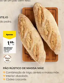 Continente Pão Rústico Massa Mãe promoção
