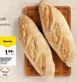 Continente Pão Rústico Massa Mãe promoção