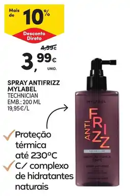 Continente spray antifrizz mylabel technician promoção