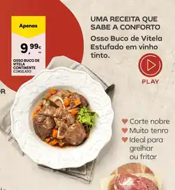 Continente Osso buco de vitela continente (congelado) promoção