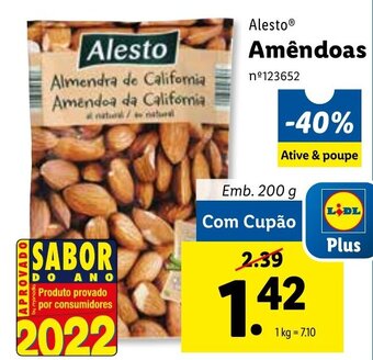 Lidl Alesto Amêndoas 200g promoção