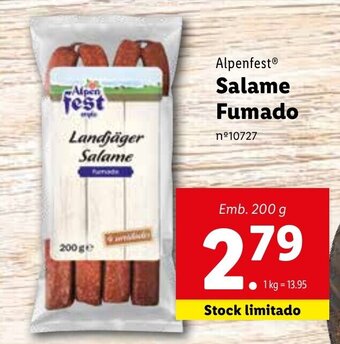 Lidl Alpenfest Salame Fumado 200g promoção