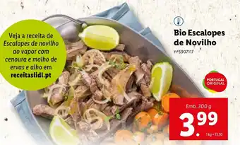 Lidl Bio Escalopes de Novilho 100g promoção