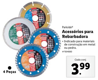 Lidl Parkside Acessórios para Rebarbadora 4 peças promoção